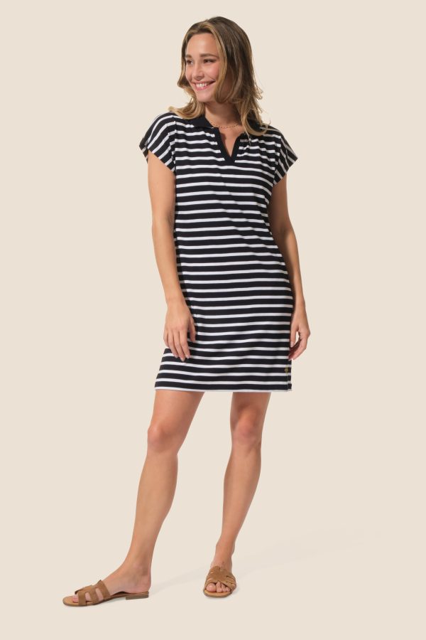 Robe rayée manches courtes Volvi