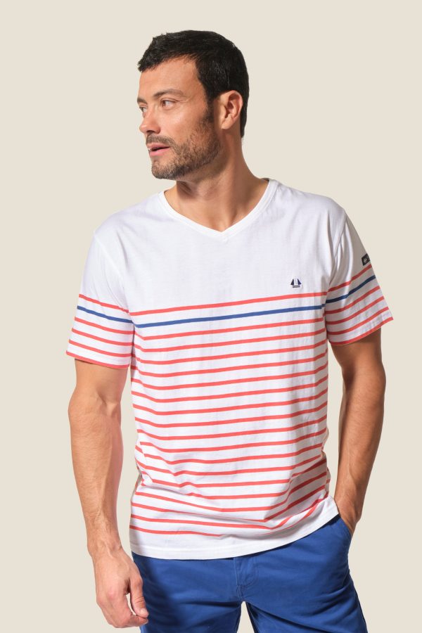 Tee-shirt col V manches courtes Halbus