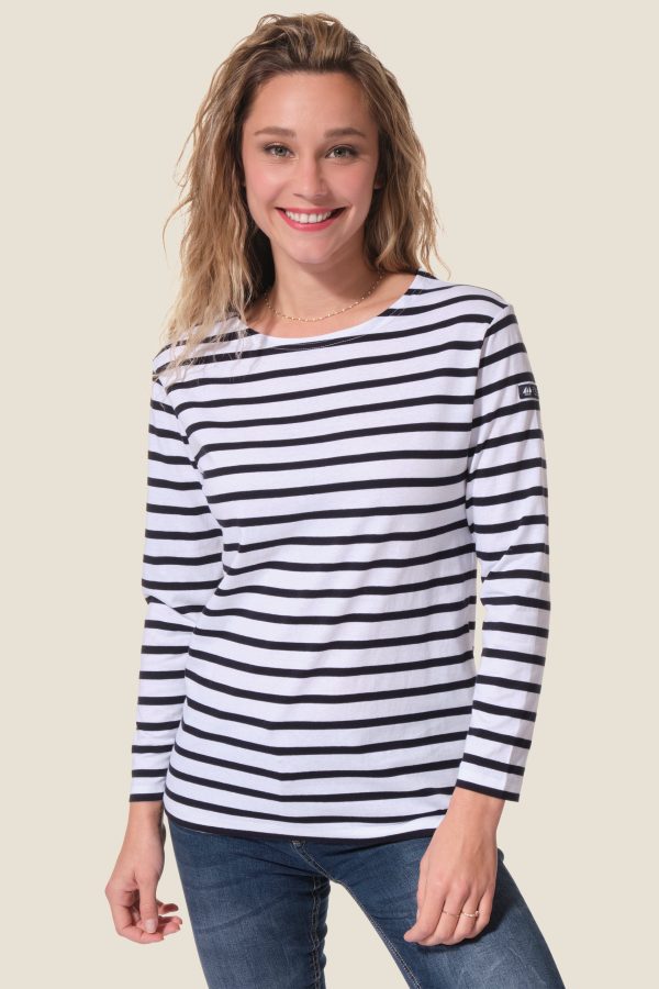 Tee-shirt marinière manches longues classique femme Pêcheur