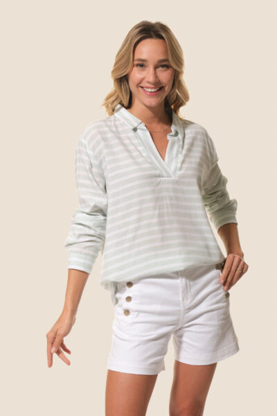 Blouse fluide rayée manches longues Hublot Mode Marine