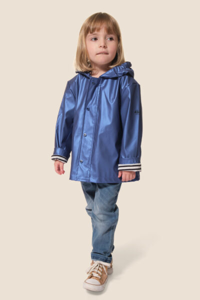 Ciré métallisé imperméable zippé à capuche