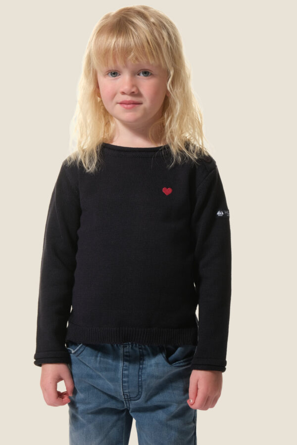 Pull fille col rond Evasion