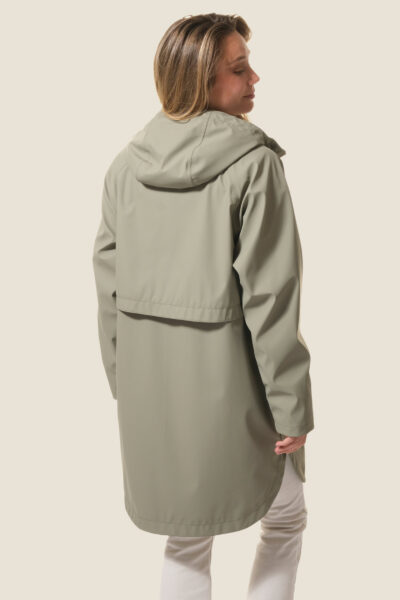 Ciré femme long zippé à capuche, coutures étanches, doublé polaire, Libona