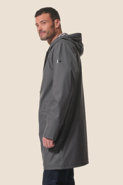 Ciré homme imperméable long avec zip contrasté Vito