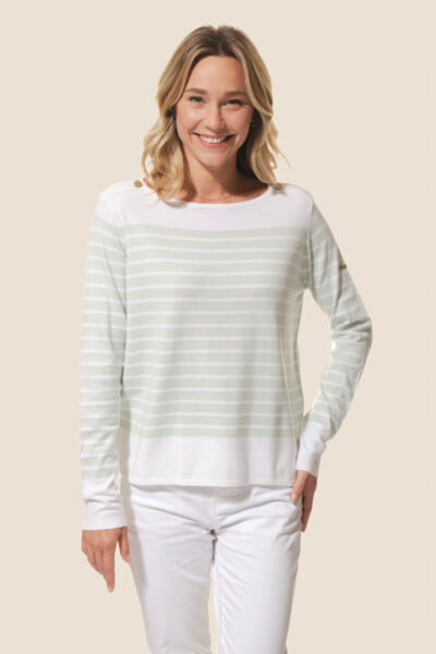 Pull rayé en maille fine pour femme Sollange