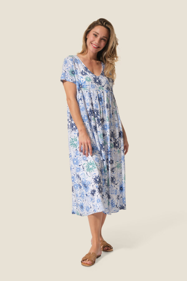 Robe longue imprimée femme Jacinthe