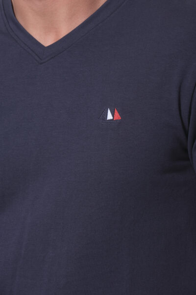 Tee-shirt uni col V homme Hublot Mode Marine