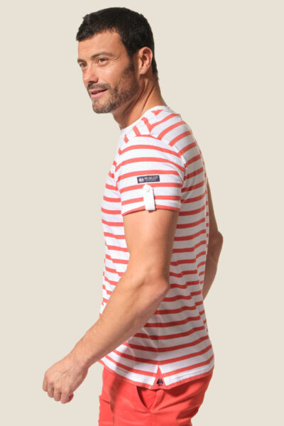 Tee-shirt rayé pour homme Pepito col tunisien Hublot Mode Marine