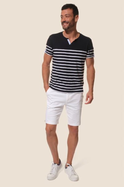 Tee-shirt homme manches courtes rayé Nicolo