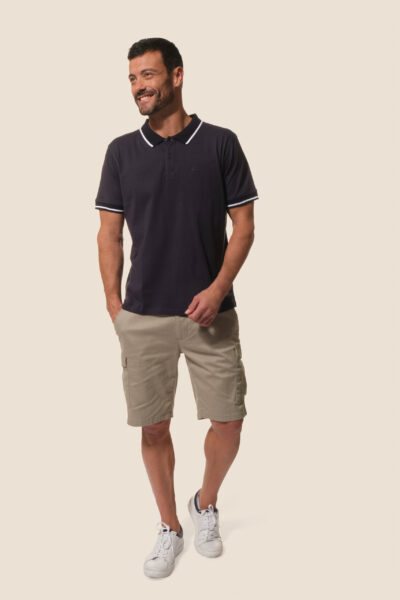 Polo homme uni imprimé dos Hublot Mode Marine