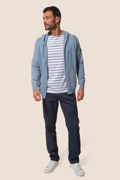 Gilet homme en maille zippé à capuche Hublot Mode Marine