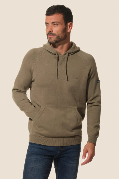 Pull homme en maille à capuche Hublot Mode Marine