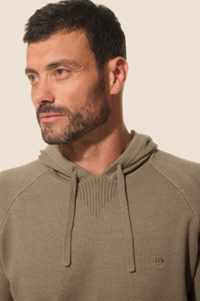 Pull homme en maille à capuche Hublot Mode Marine