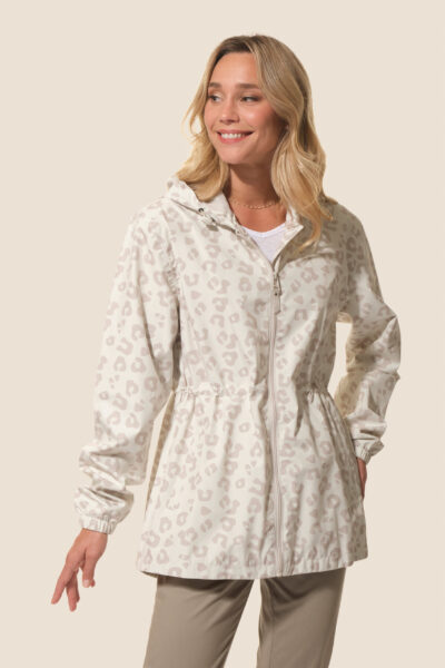 Coupe-vent imperméable imprimé léopard femme Hublot Mode Marine