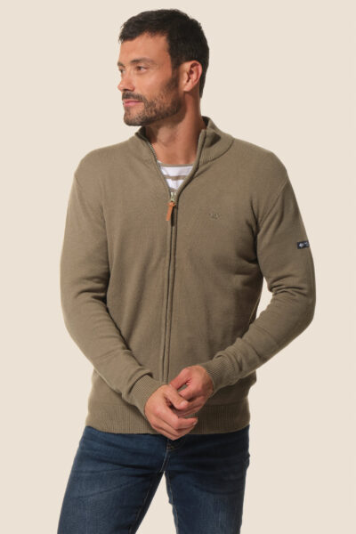 Gilet homme en maille zippé Hublot Mode Marine