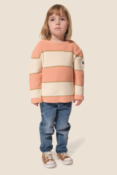 Pull femme rayé lurex col rond Sylvie pour fille Hublot Mode Marine