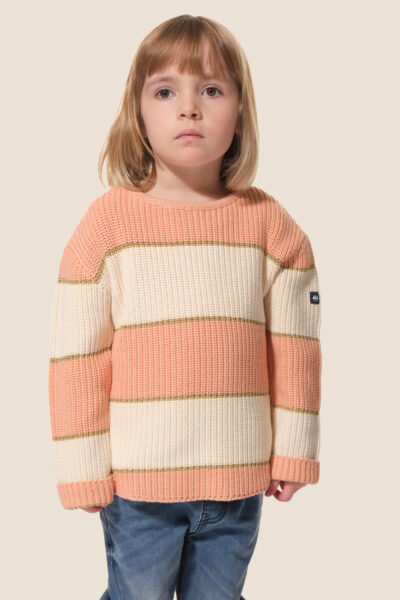 Pull femme rayé lurex col rond Sylvie pour fille Hublot Mode Marine