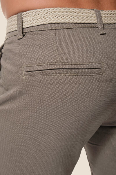 Pantalon homme en toile type chino avec ceinture Cedric