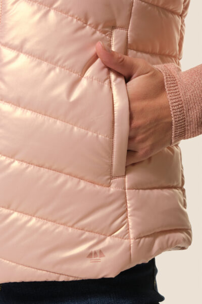 Doudoune sans manches métallisée pour femme Hublot Mode Marine