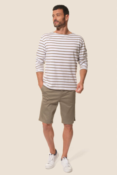Marinière homme manches longues, col bateau, Hublot Mode Marine