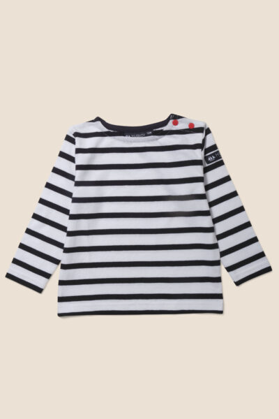 Marinière bébé mixte manches longues, col bateau, Hublot Mode Marine