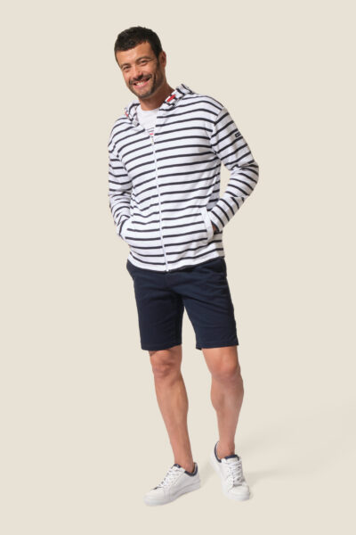 Veste zippée à capuche en interlock Andy - Hublot Mode Marine