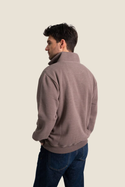 Sweat homme en côte américaine, col camionneur, Gaston