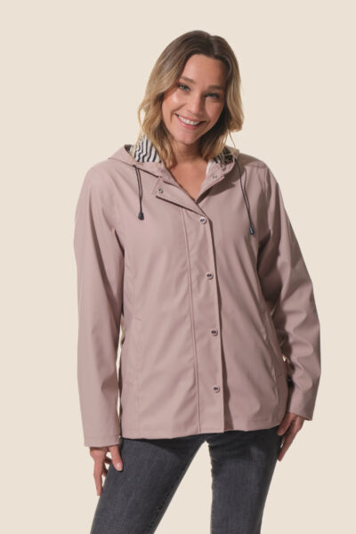 Ciré femme zippé à capuche, doublé polaire, Soleane