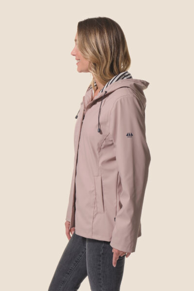 Ciré femme zippé à capuche, doublé polaire, Soleane