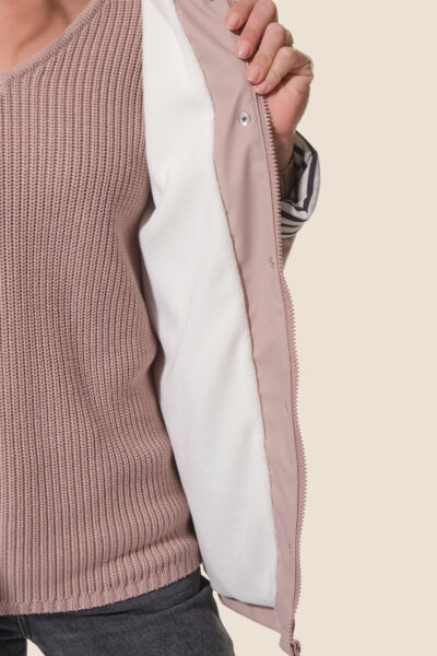 Ciré femme zippé à capuche, doublé polaire, Soleane