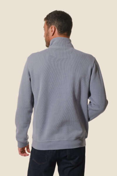 Sweat homme en côte américaine, col camionneur, Gaston