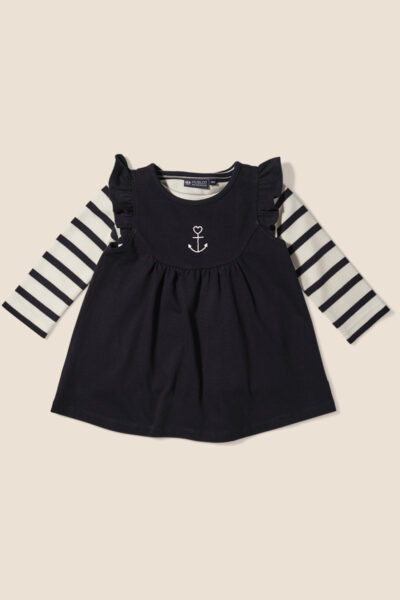 Ensemble bébé fille avec tee-shirt manches longues et robe Dayana