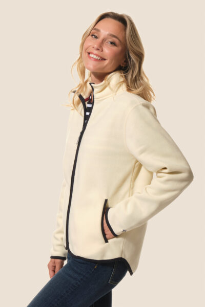 Veste femme en polaire zippée col montant Yvane