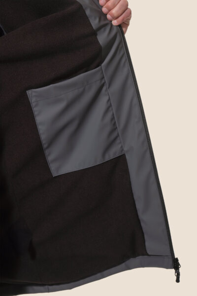 Ciré homme 3/4 zippé à capuche, avec manchons, Jules