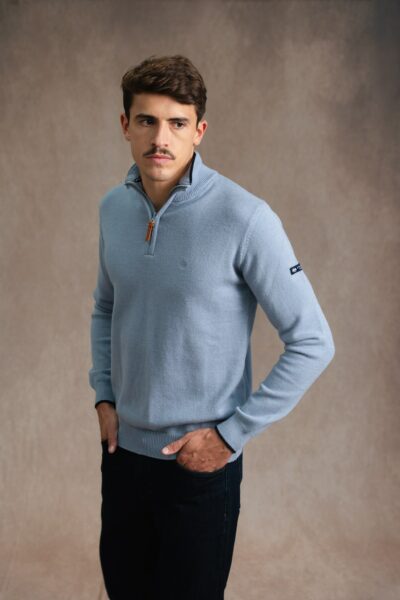 Pull homme col camionneur en maille Nathan