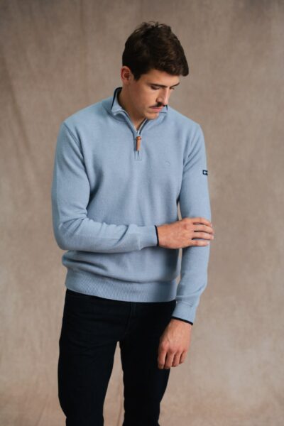 Pull homme col camionneur en maille Nathan