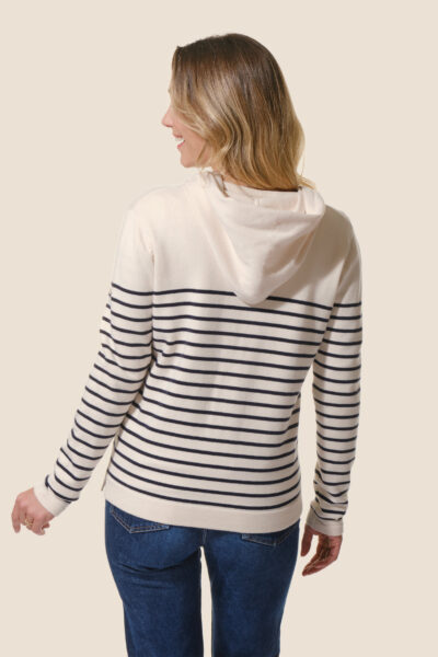 Veste zippée femme en maille à capuche Miranda