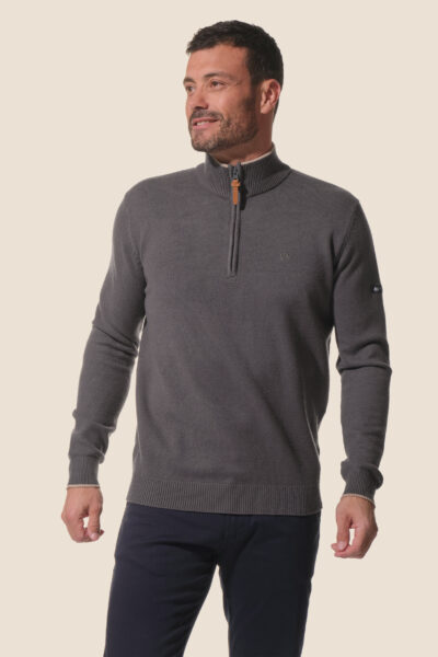 Pull homme col camionneur en maille Nathan