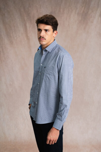 Chemise homme à petits carreaux