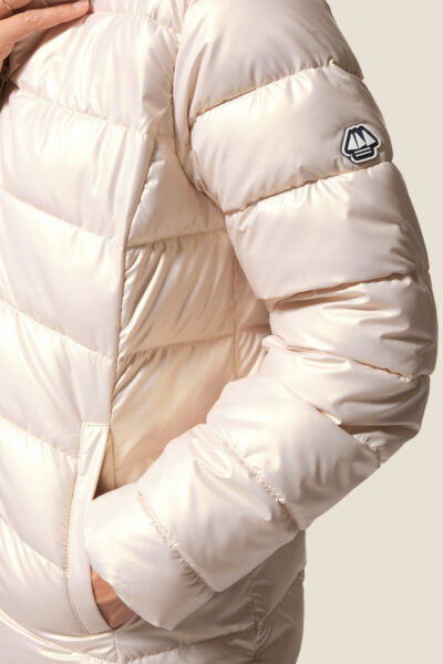 Doudoune femme métallisée à capuche Malaga