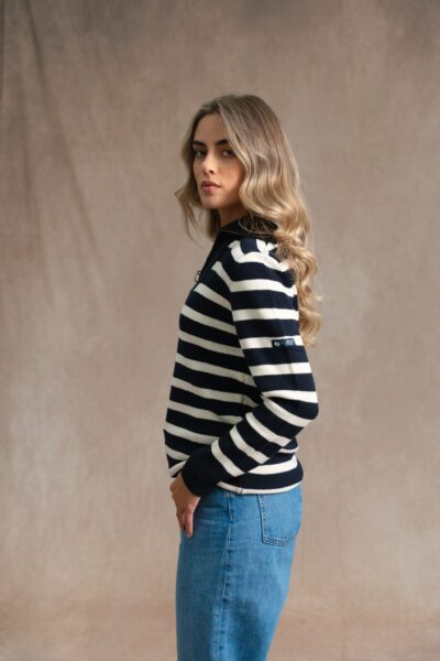 Pull femme pull camionneur rayé Vozia