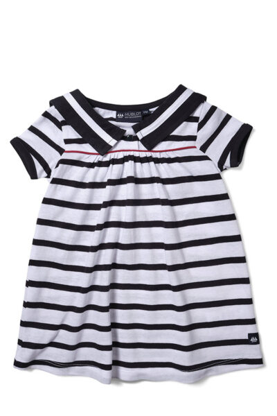 Ensemble fille avec robe col esprit marin et legging Elsalay.