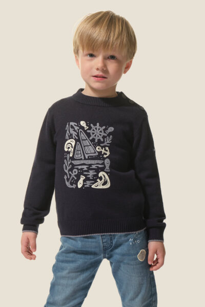 Pull garçon col rond Onyx