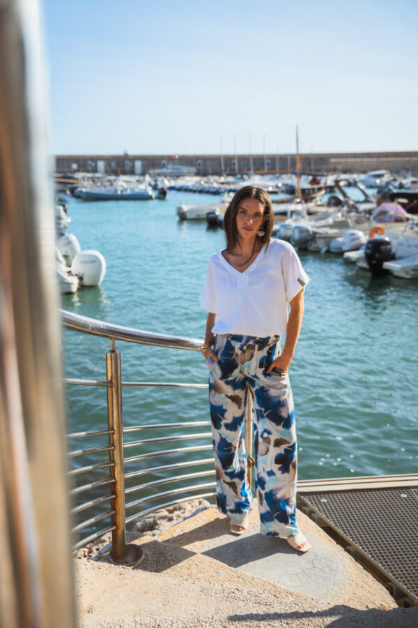 Pantalon femme imprimé fleur Joanna