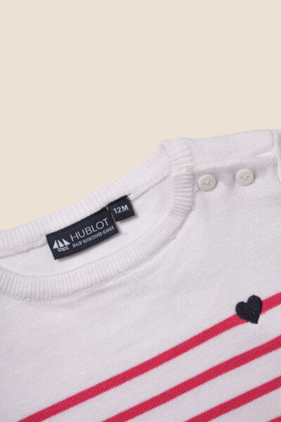 Pull bébé fille rayé Alouette