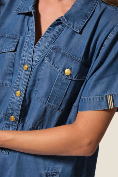 Robe en denim courte femme Brigitte