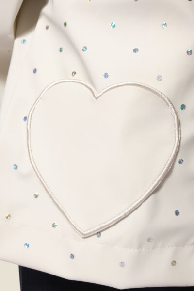 Ciré imperméable fille avec strass et poches cœur Joi