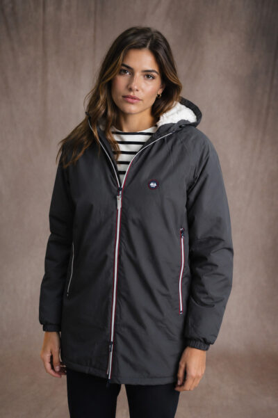 Coupe-vent femme long avec doublure sherpa Biarritz