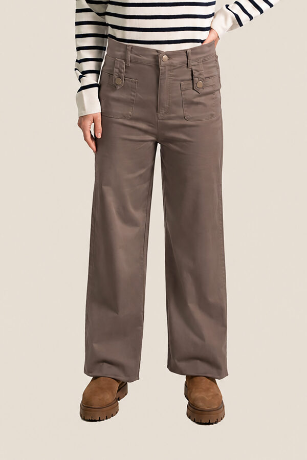 Pantalon en toile femme Cassis – Mocha