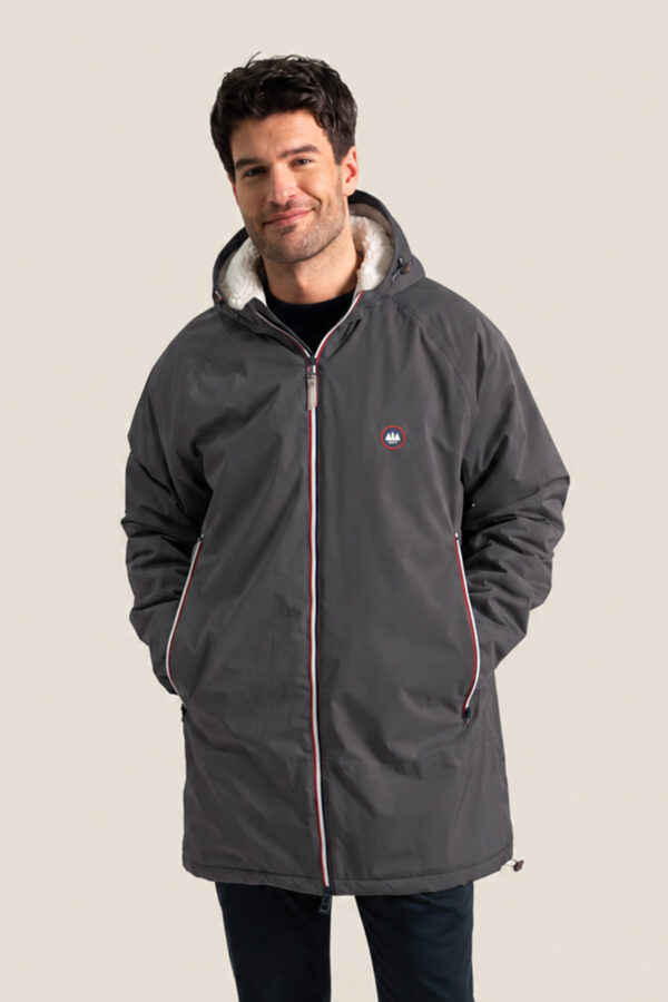 Coupe-vent homme doublé sherpa Biarritz – Carbone